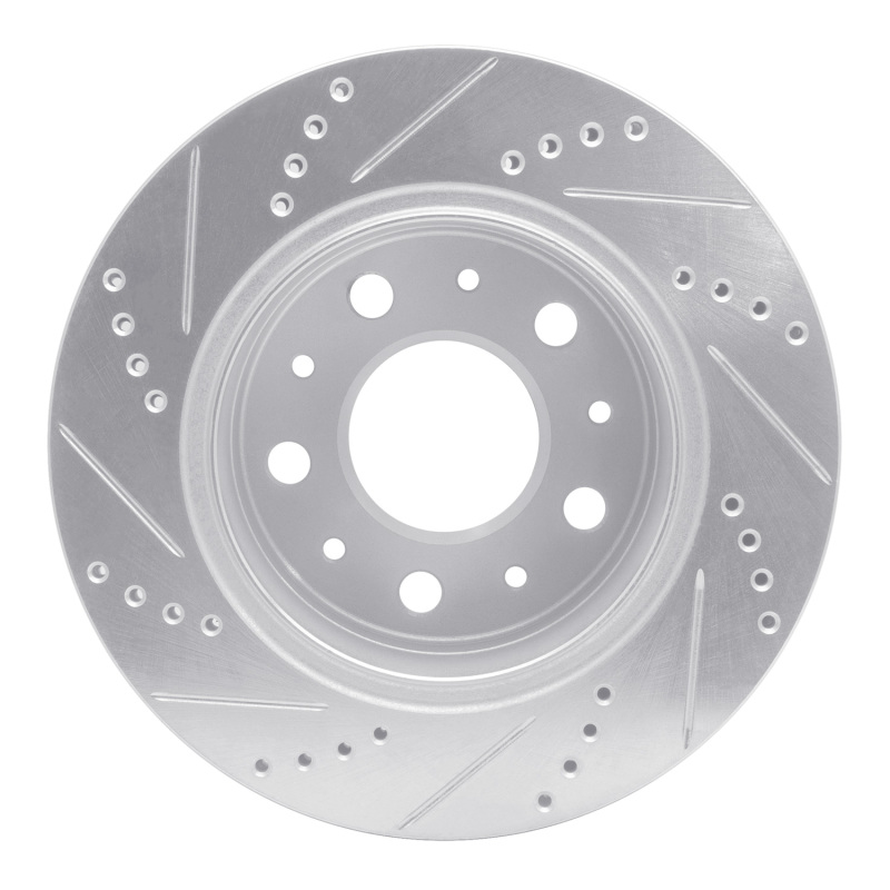 Ram Promaster 2500 Brake Rotor (1) - Rear Right - R1 Concepts - Drilled & Slotted - Silver - `14-`21
